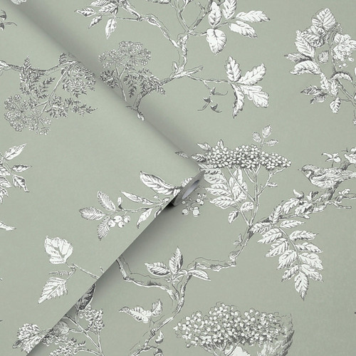 Laura Ashley Homeware Laura Ashley Sage Elderwood Wallpaper